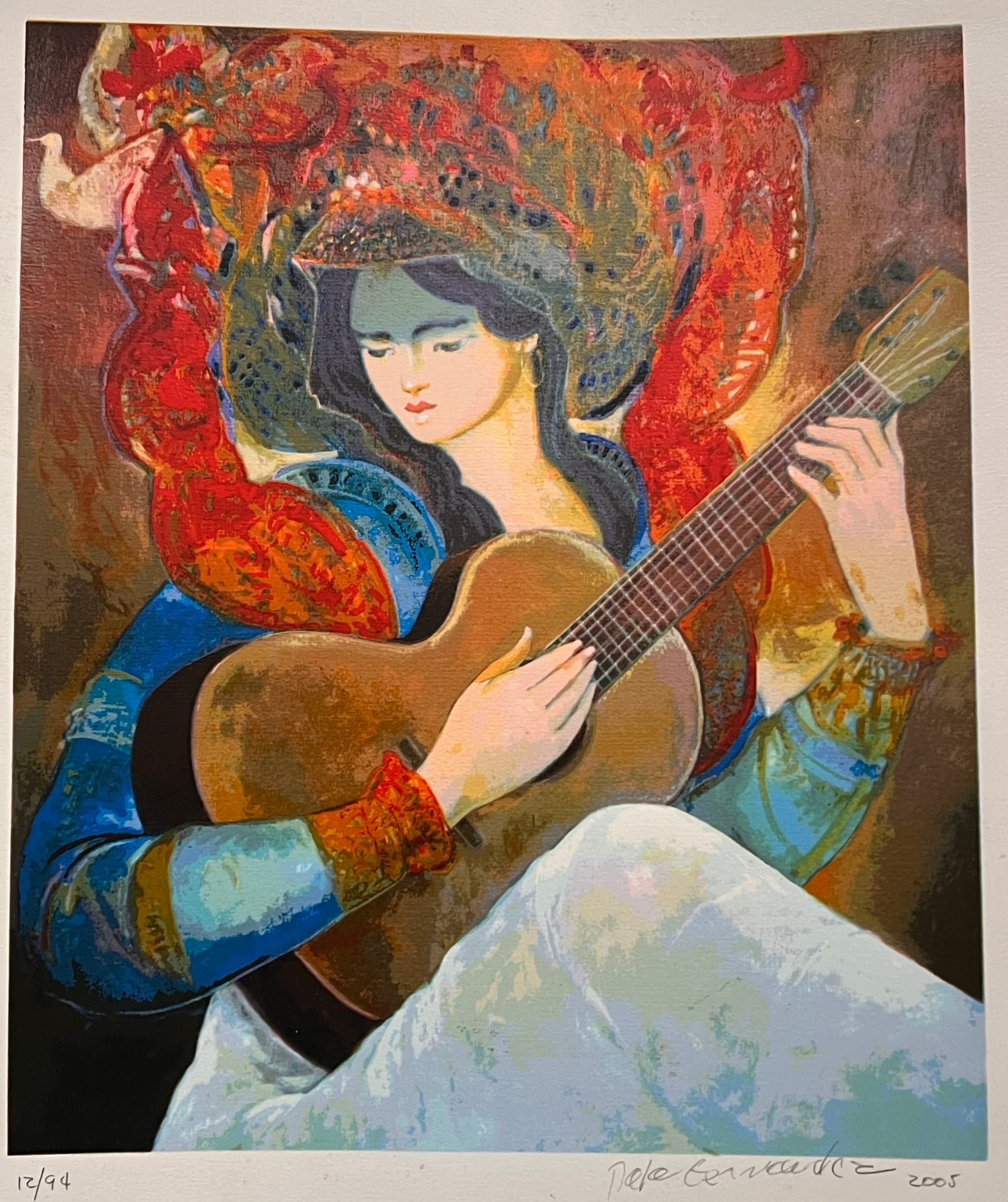 Mujer con Guitarra camila por Rafa Fernández