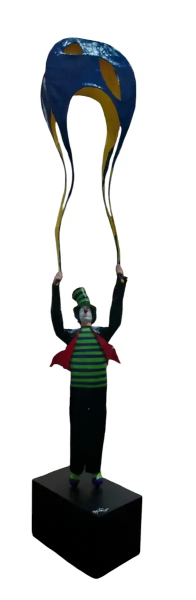 Payaso con Paracaídas por Víctor Quiros