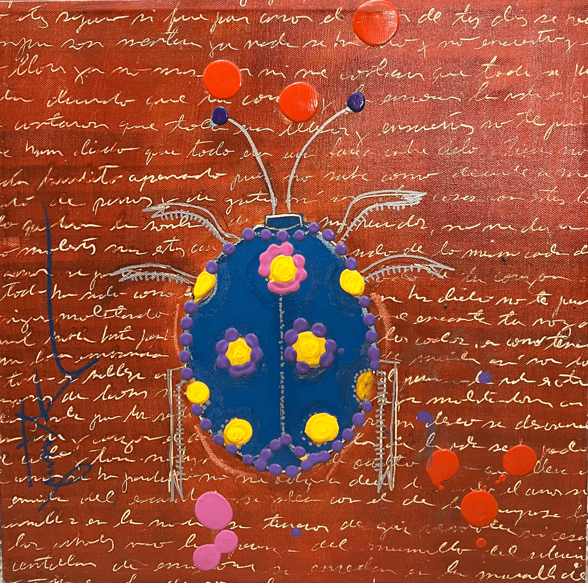 Mariquita fondo escrito por Gustavo Araya