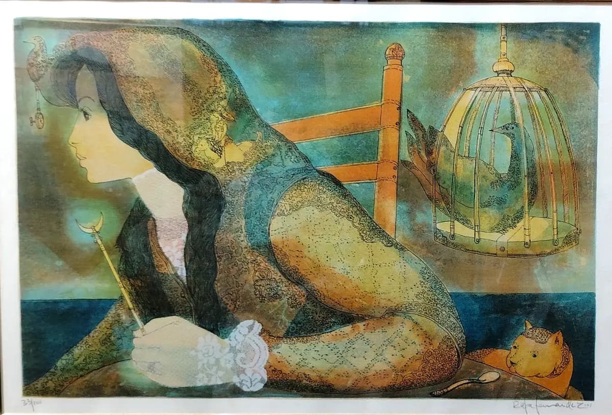 Mujer y Jaula por Rafa Fernández