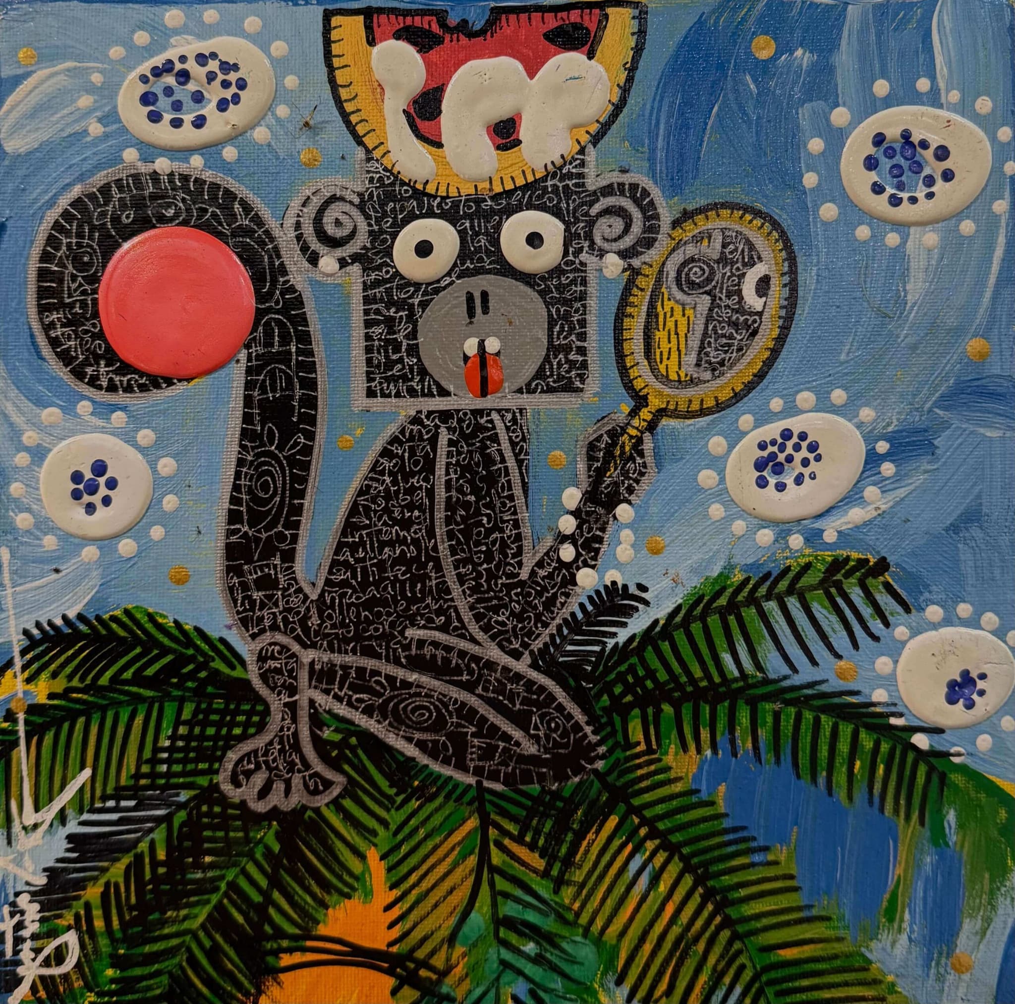 Mono con espejo por Gustavo Araya